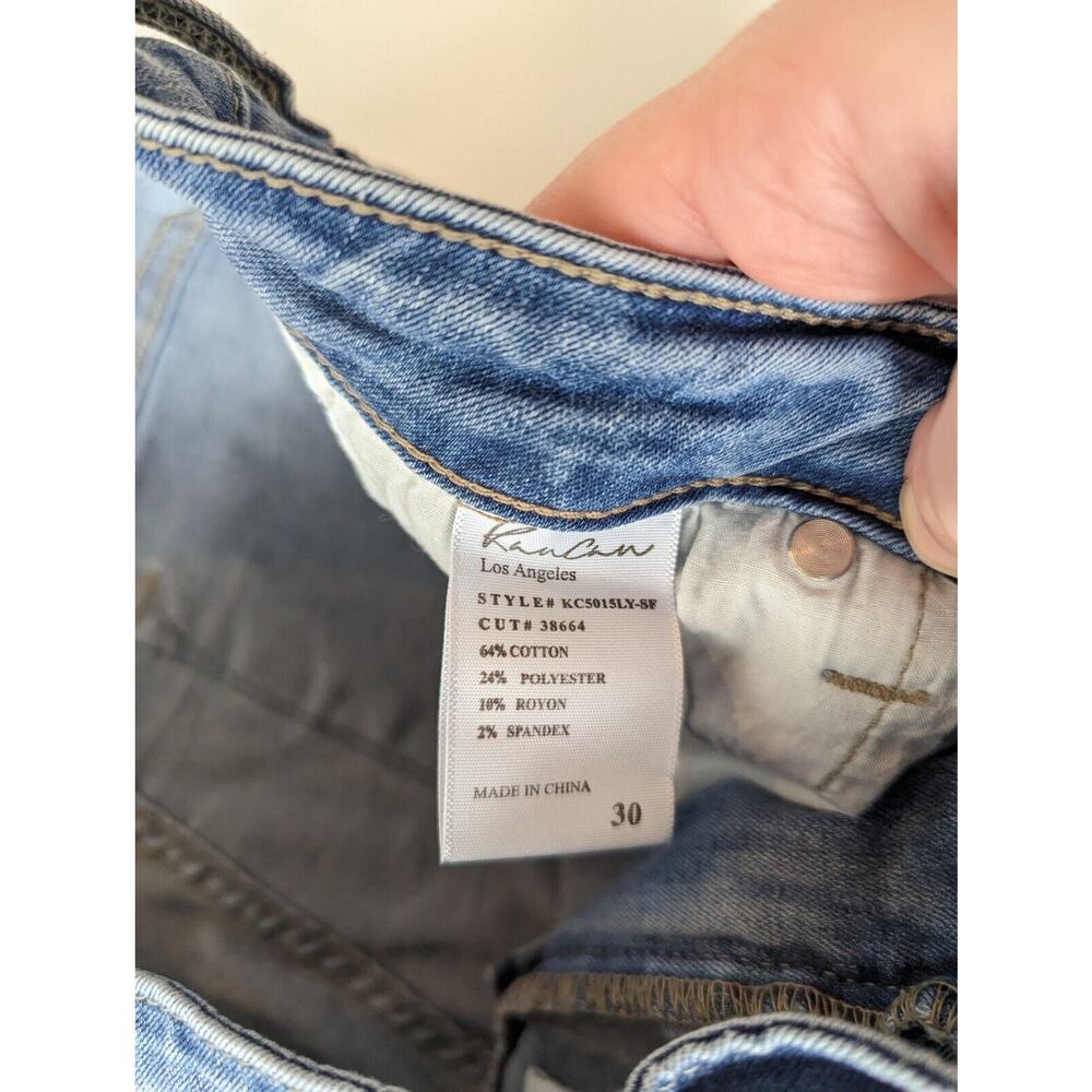 Kancan Jeans Size 30 Raw Hem Bottom Ripped Distressed High Rise - Picture 3 of 10